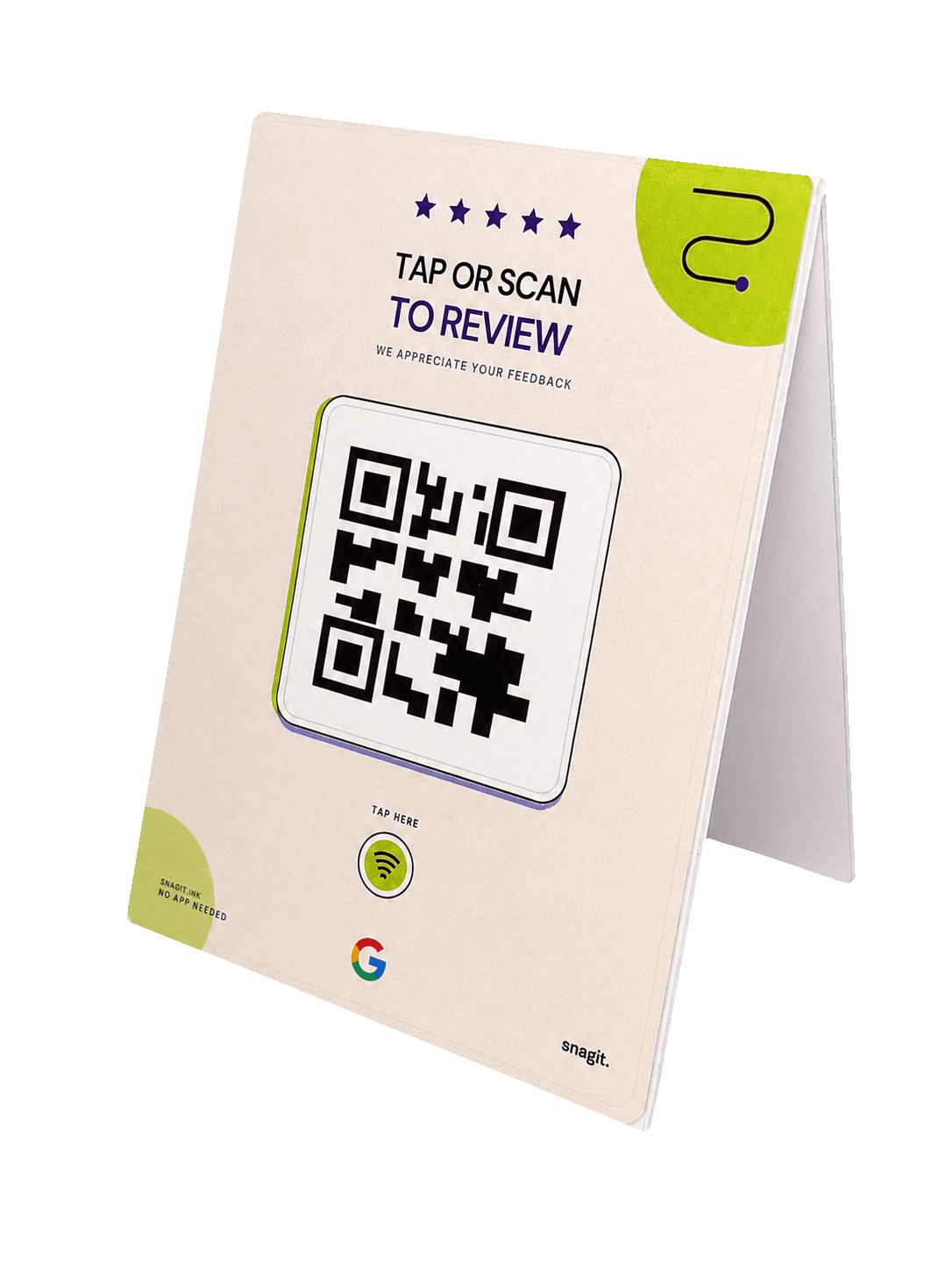 The real Snagit Google Review Stand